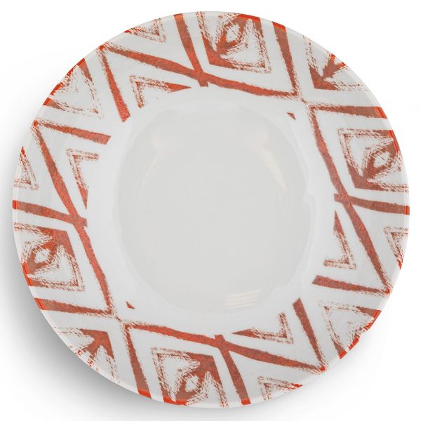 ISC1922-K0035 Тарілка глибока 22 см серія "Isabelle Diamond" декор "Red"