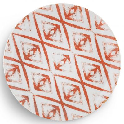 ISC2121-K0035 Тарілка кругла 21 см серія "Isabelle Diamond" декор "Red"