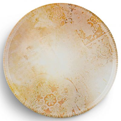 OPT2126-T0008 Тарілка кругла 26 см серія "Optimo" декор " Loren Amber"