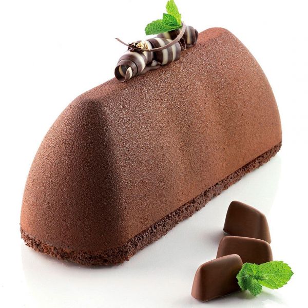 GIANDUIA/3 Набір силіконових форм "джандуйя"  250 x 80 h 90 mm, 3 x 1200 ml (3 форми + таця)