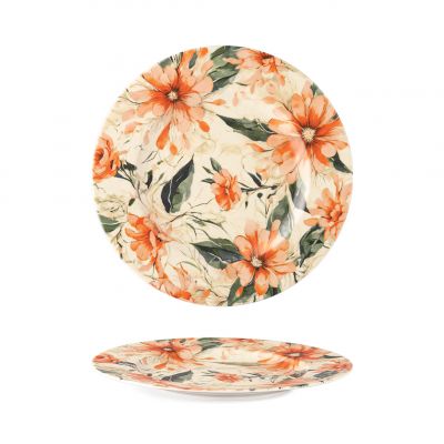 OPT2126-TM0004 Тарілка кругла 26 см серія "Optimo" декор "Clematis"