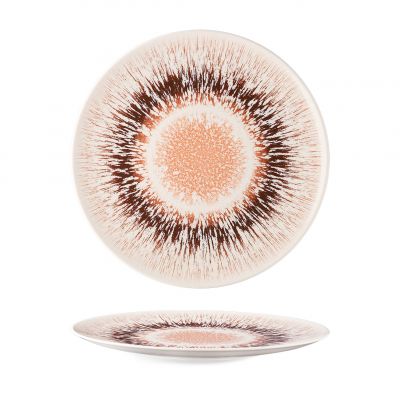 ISC2130-T0056 Тарілка кругла 30 см серія "Isabelle" декор "Spheres Red"