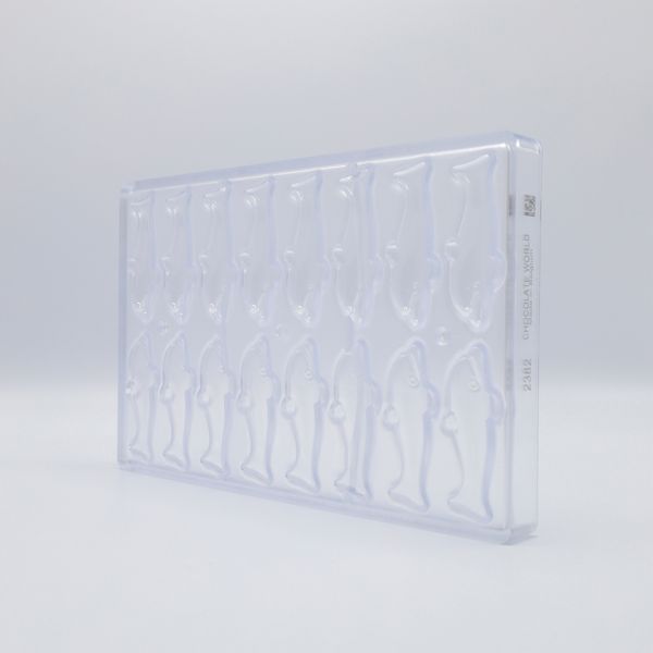 2382 CW Форма для шоколаду "дельфін" 73х26 мм h 8 мм, 2х8 шт./ 8,6 г