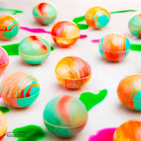 1989 CW Форма для шоколаду "купол" 30x30x13 мм, 3х7 шт. - 12 г