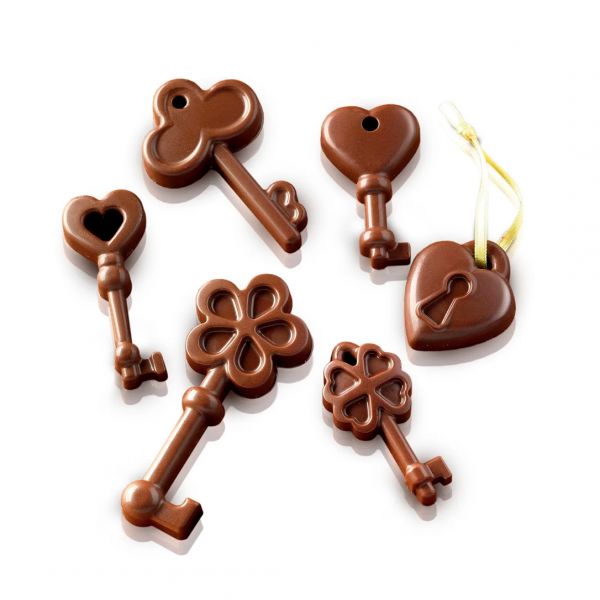 SCG033 Форма силіконова для шоколаду "CHOCO KEYS" 215 x 107 x h 14 mm