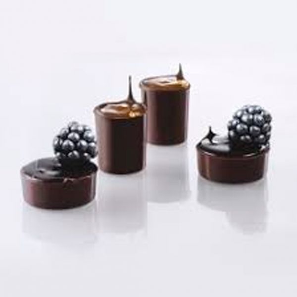 20GU007 Форма для шоколаду "круглий кошик" Ø 37 мм h14 мм (3x5 шт) - 10 г