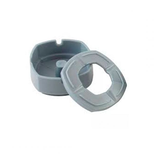 C004XG Попільниця 10 см вогнестійка та з захистом від вітру, колір срібний