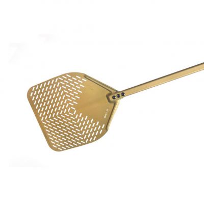 G-32RF Лопата для піци прямокутна перфорована GHA 33х33 см, ручка металева150 см, повний розмір 186