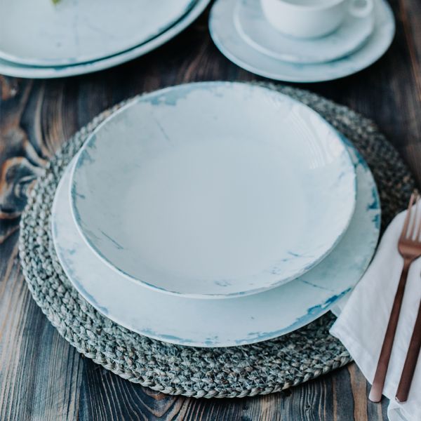 ISC1929-K0008 Тарілка глибока 29 см серія "Isabelle" декор "Stone Blue"