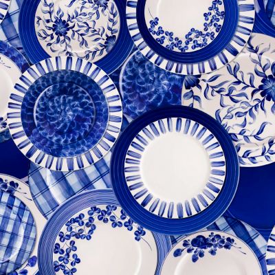 MIR2128-X8853 Тарілка кругла 28 см декор Maritime серія "Indigo"