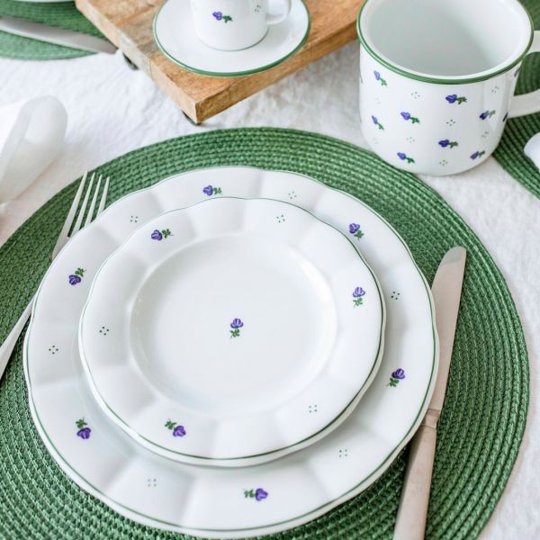 STR2119-Q0073 Тарілка кругла 19 см серія "Josefine blau"