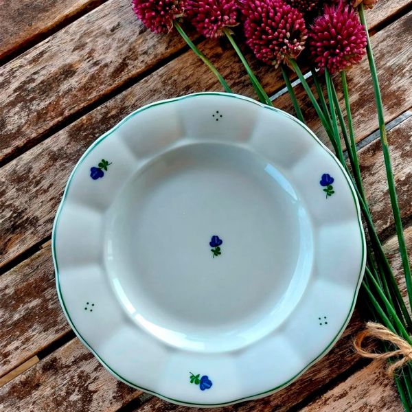 STR2119-Q0073 Тарілка кругла 19 см серія "Josefine blau"