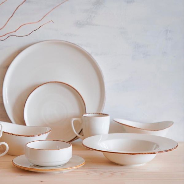 HA-GL-ZT-27-CK Тарілка для пасти з піднятим бортом 27 см (500 мл), колір білий (Gleam), серія "Harmo