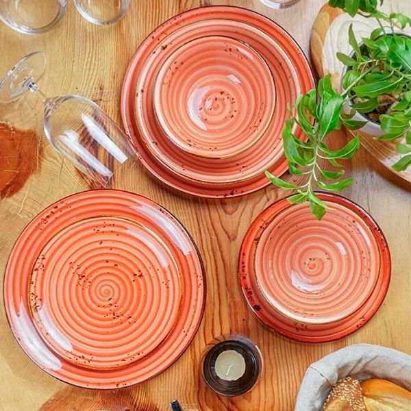 HA-LT-ZT-21-DZ Тарілка кругла 21 см, колір теракотовий (Laterite), серія "Harmony"