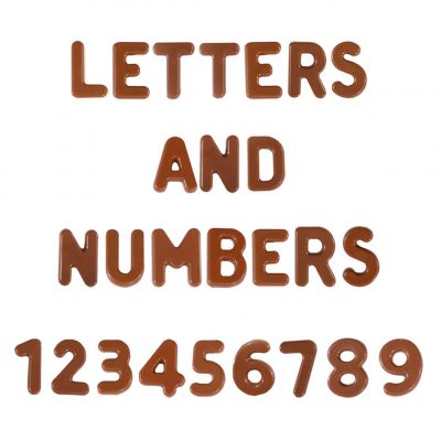 MA3005 Форма для шоколаду "Цифри та літери" h 30 мм