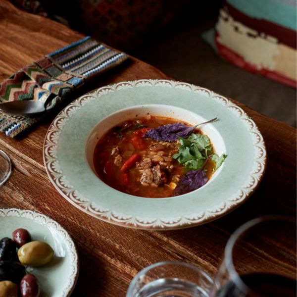 TN-RM-ZT-27-CK Тарілка глибока 27 см (500 мл), декор Rome, серія "Tinta"