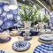 PUL1717-X8851 Блюдце 17 см декор  Flowers серія "Indigo"