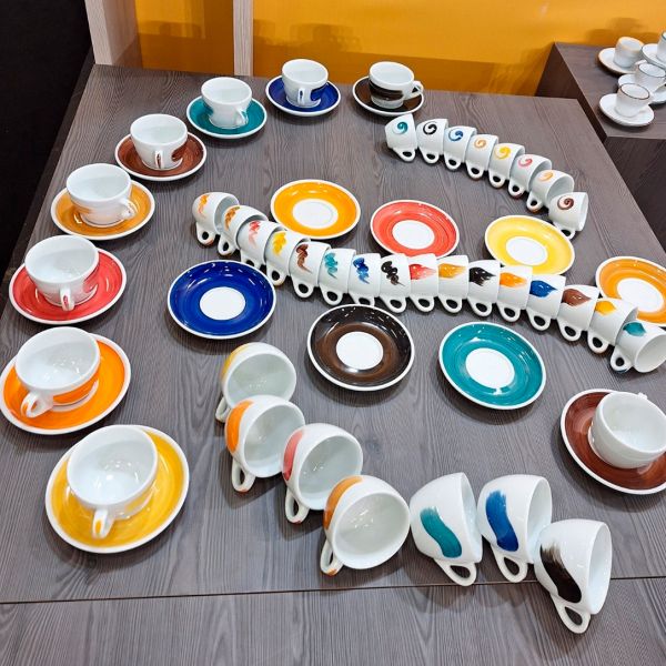 34410 Блюдце espresso 12 см Black для серій "Verona/Torino/Roma Millecolori Hand Painted"