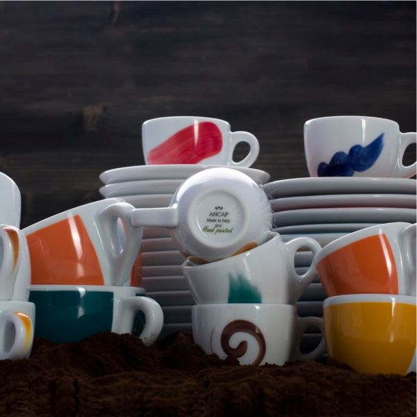 37946 Чашка espresso 75 мл Fiamma Red "Verona Millecolori Hand Painted Fiamma Red with Staffage Red"