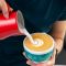 38446 Чашка cappuccino large 260 мл Green stroke B "Verona Millecolori Hand Painted Brush stroke B G