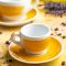 35128 Чашка cappuccino large 260 мл Yellow stroke B "Verona Millecolori Hand Painted Brush stroke B