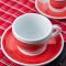 35118 Чашка cappuccino 180 мл Red stroke B "Verona Millecolori Hand Painted Brush stroke B Red with