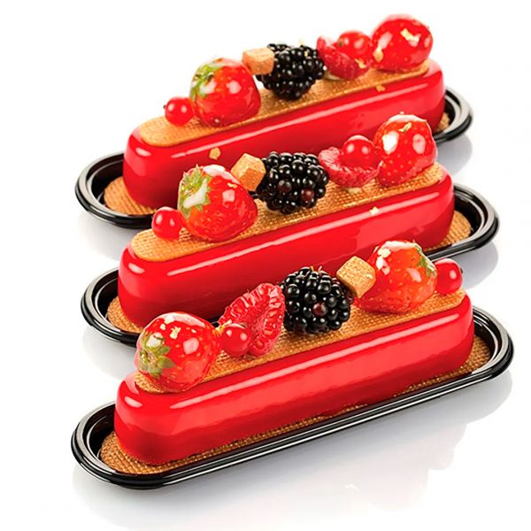 FASHION ECLAIR 80 Форма силіконова для еклерів 130 x 25 h 25 mm + каттер + 10 підставок
