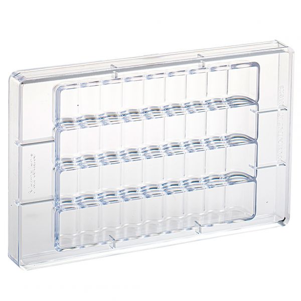 MA6103 Форма для шоколаду "хвиляста паличка" 198x35 мм h 23 мм (4 шт) - 150 г