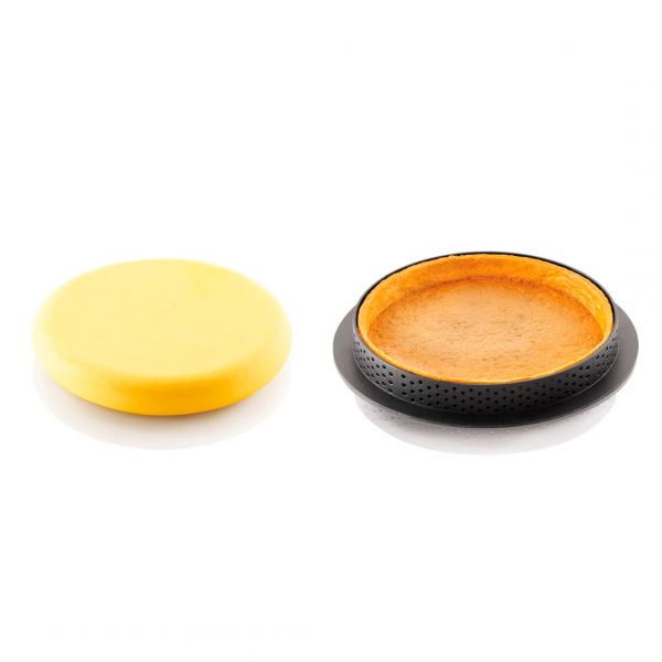 KIT TARTE RING D150 MM Форма силіконова d 122  h20 mm + 2  кільця (d 150 mm, h 20 mm) - 1*2 форма в