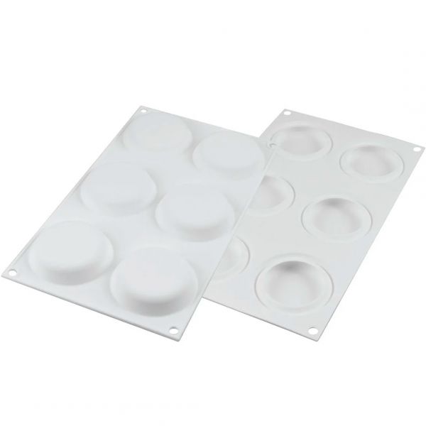 KIT TARTE RING ROUND D80 MM Форма силіконова d 67  h 15 mm + 6  кілець  (d 80 mm, h 20 mm) - 1*6 фор
