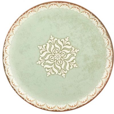 TN-RM-ZT-23-DZ Тарілка кругла 23 см, декор Rome, серія "Tinta"