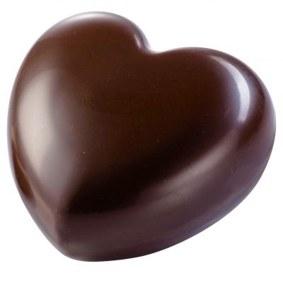 21MA1996 Форма для шоколаду "велике серце" 75x70 h 22 мм (6 шт) - 27 г