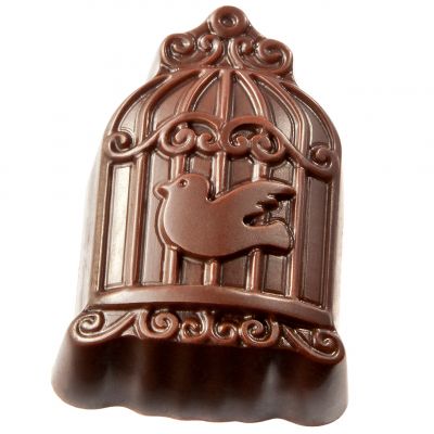 1785 CW Форма для шоколаду "Пташина клітка" 34,5x26 мм h 18 мм, 3x7 шт./ 11 г