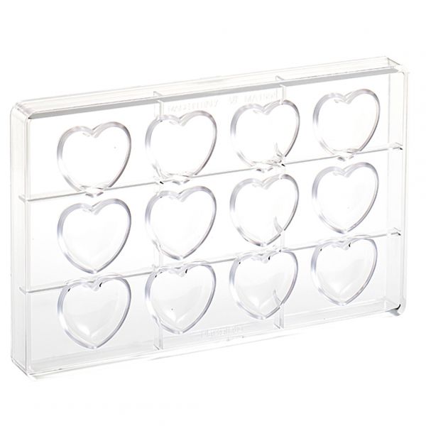 21MA1995 Форма для шоколаду "серце" 45x42 h 16 mm (12 шт) - 14 г