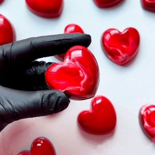 21MA1995 Форма для шоколаду "серце" 45x42 h 16 mm (12 шт) - 14 г