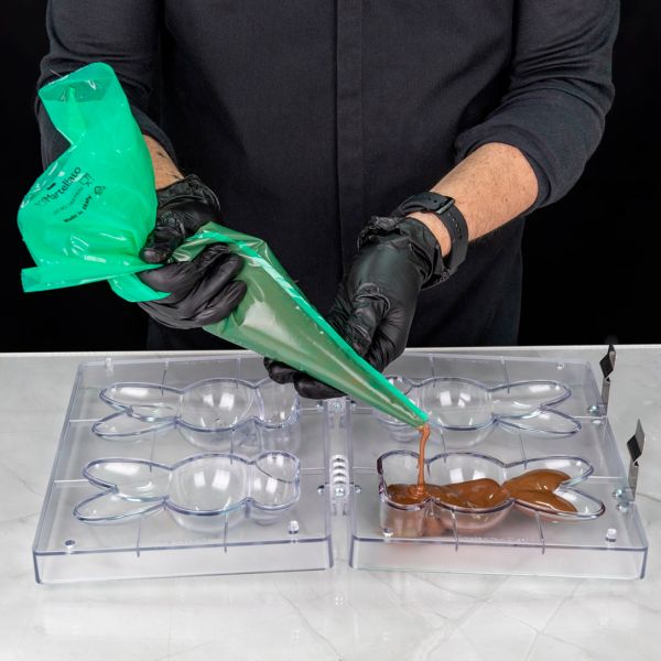 21SR010G Набір форм з петлями та гачками для шоколадних фігурок "Minou" 77x75,5 мм, h 155 мм (2+2 шт