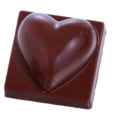 MA1062 Форма для шоколаду "Серцебиття" 30x30 мм, h 17,5 мм (24 шт) - 11  г