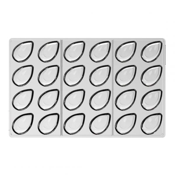 CH047 - AURORA-P Форма для шоколаду 40x25 h17,5 мм (8 мл x 24)