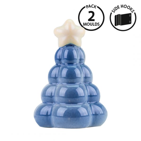 21SR109G Набір форм з петлями та гачками для шоколадних фігурок "Ялинка з повітряних кульок" ø 118 м