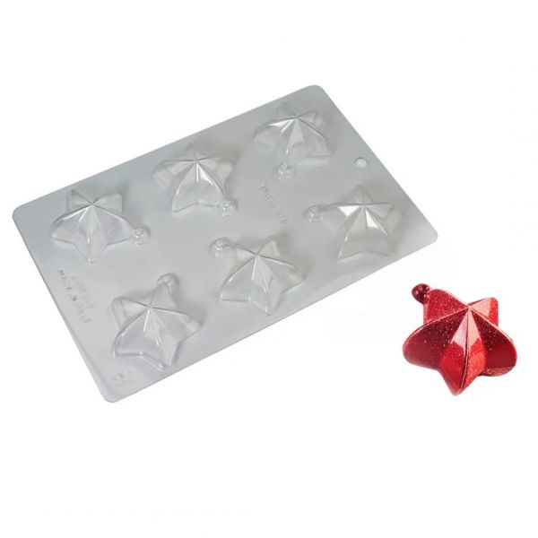 20SF008 Набір форм для модулювання шоколаду "зірка" 62 x 69 мм (2 шт) - 26 г