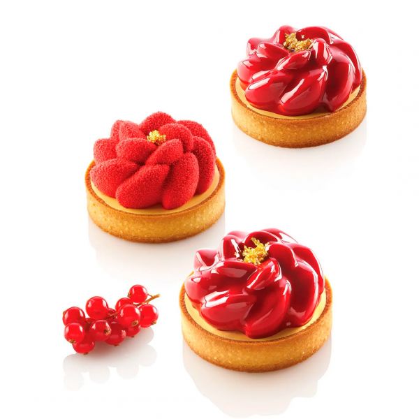 KIT TARTE RING FLEUR D80 MM Форма силіконова Ø67-99 h35 mm + 6 кілець (d 80 mm, h 20 mm) - 1*6 форма