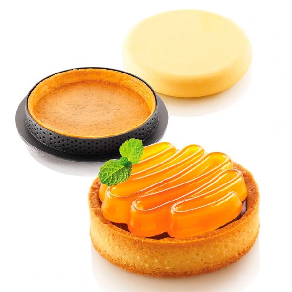 KIT TARTE RING HONORE D80 MM Форма силіконова Ø70 h13 mm + 8  кілець  (d 80 mm, h 20 mm) - 1*8 форма