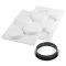 KIT TARTE RING ROUND D100 MM Форма силіконова d 85  h 15 mm + 4  кільця  (d 100 mm, h 20 mm) - 1*4 ф