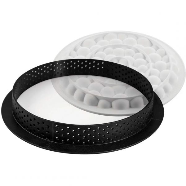 KIT TARTE RING BUBBLE D190 MM Форма силіконова Ø 170 h 20 мм + 1 кільце (Ø 190 h 20 мм) - 1 форма в