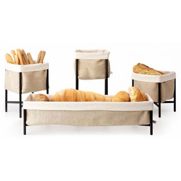 3052924588 Корзина для хліба з бавовни для квадратної підставки, 18x18 см h 20 см