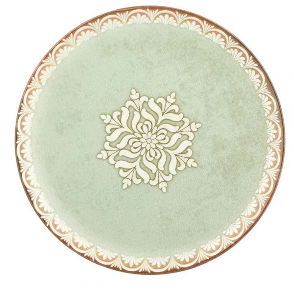 TN-RM-ZT-30-DZ Тарілка кругла 30 см, декор Rome, серія "Tinta"