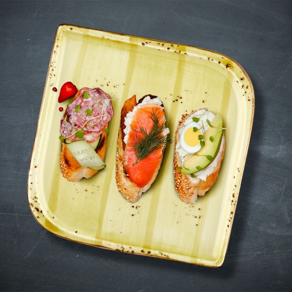 HA-SN-AR-30-KR Блюдо квадратне 23х23 см (діагональ 30 см), колір оливковий (Sun), серія "Harmony"