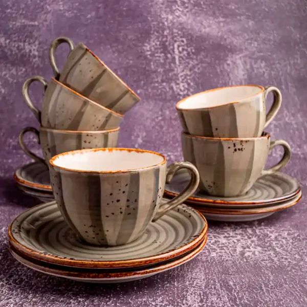 HA-SP-ZT-01-KT Блюдце 12 см під чашку 75 мл, колір сірий (Supreme), серія "Harmony"