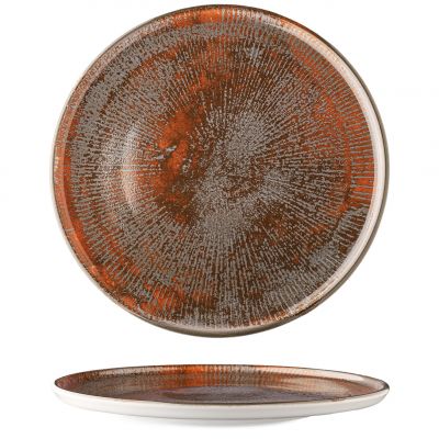 OPT2126-T0016 Тарілка кругла 26 см серія "Optimo" декор "Shell Brown"
