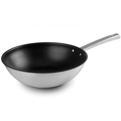 45728 Сковорода WOK н/ж з антипригарним покриттям, d-28